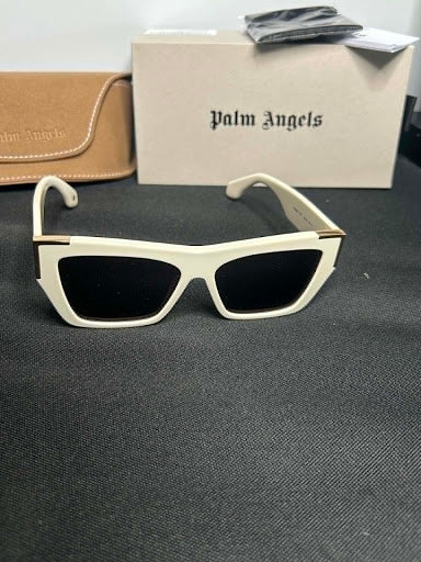 Palm Angels PERI099 – Okulary Przeciwsłoneczne Białe Cat-Eye (Made in Italy)