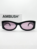 AMBUSH® BERNIE – Czarne Okulary Przeciwsłoneczne z Fioletowymi Soczewkami