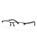 Emporio Armani – Oprawki korekcyjne Half-Rim (czarne)