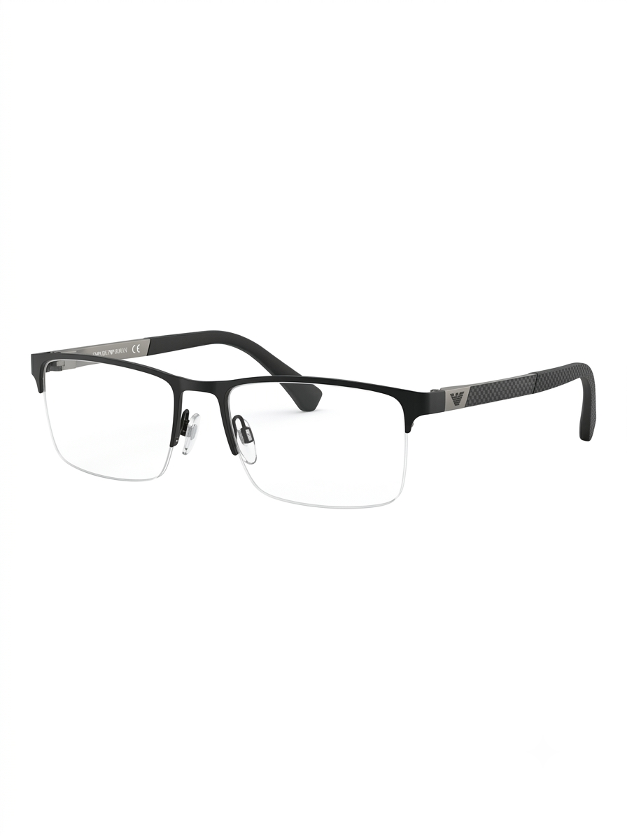 Emporio Armani – Oprawki korekcyjne Half-Rim (czarne)