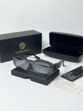 Versace VE4361 – Czarne Okulary Przeciwsłoneczne z Medalionem Meduzy