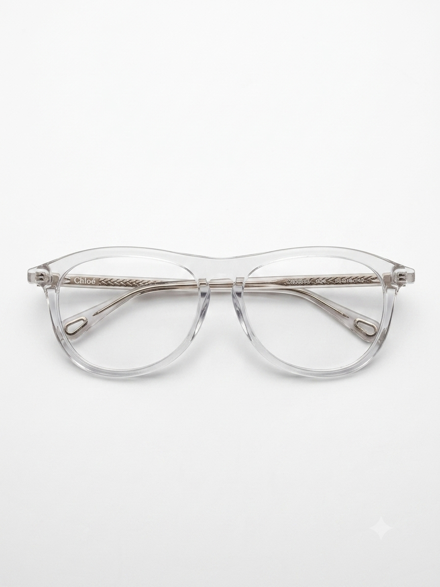 Chloé CH0009S 004 Oprawki Optyczne Aviator Transparentne