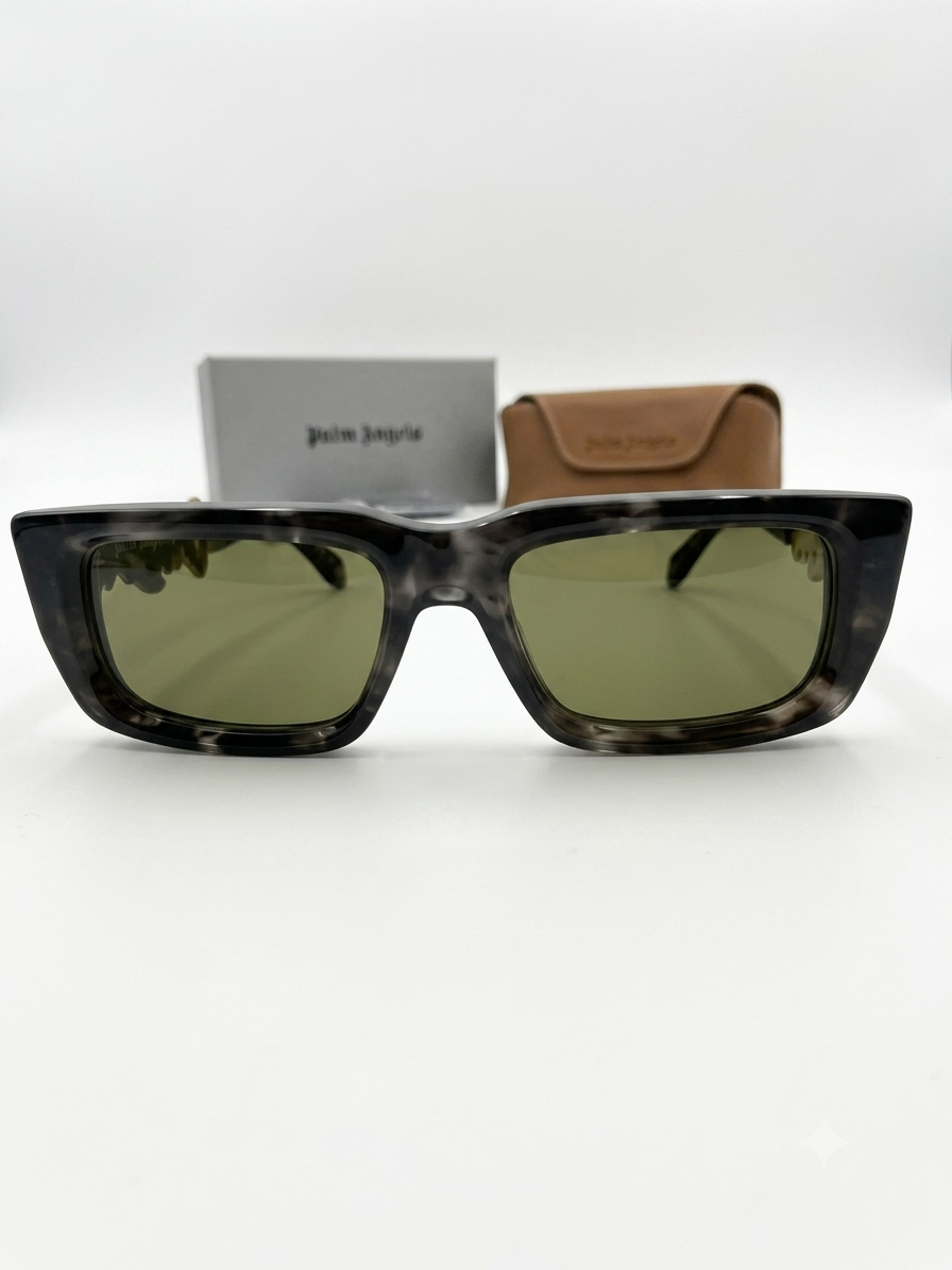 Palm Angels Angels Okulary Przeciwsłoneczne Black Gold