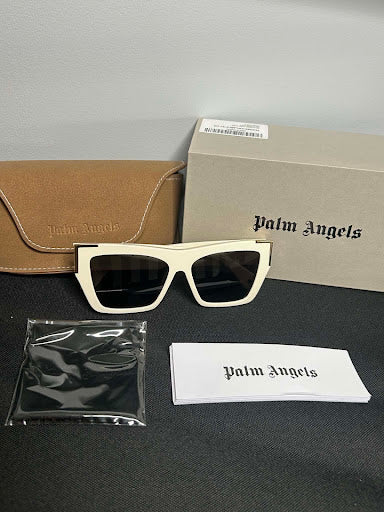 Palm Angels PERI099 – Okulary Przeciwsłoneczne Białe Cat-Eye (Made in Italy)