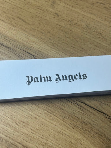 Palm Angels PERI056 – Kremowe Okulary Przeciwsłoneczne z Logo Palmy