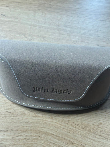Palm Angels PERI056 – Kremowe Okulary Przeciwsłoneczne z Logo Palmy