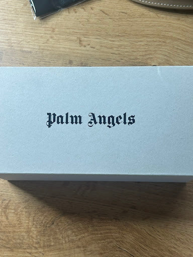 Palm Angels PERI056 – Kremowe Okulary Przeciwsłoneczne z Logo Palmy