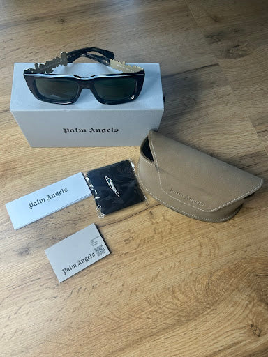 Palm Angels Angels Okulary Przeciwsłoneczne Black Gold