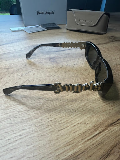 Palm Angels Angels Okulary Przeciwsłoneczne Black Gold