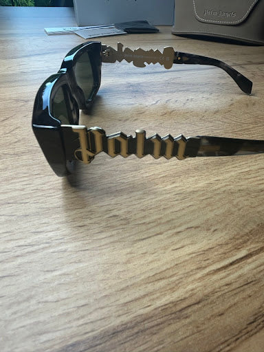Palm Angels Angels Okulary Przeciwsłoneczne Black Gold
