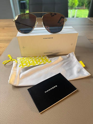 Hawkers HLAX22DKNP 01 Aviator Okulary Przeciwsłoneczne Złote