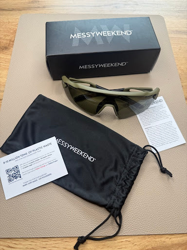 Messy Weekend – Okulary sportowe Shield (khaki/oliwkowe)