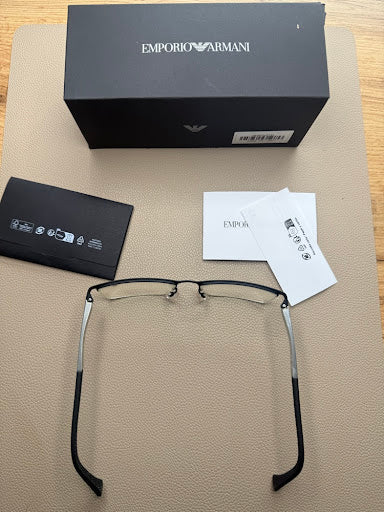 Emporio Armani – Oprawki korekcyjne Half-Rim (czarne)