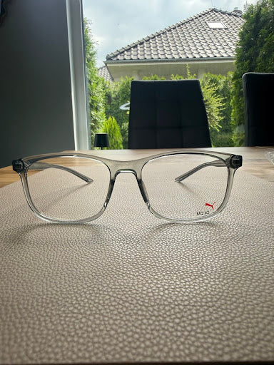 PUMA Optical Frame — Crystal Grey