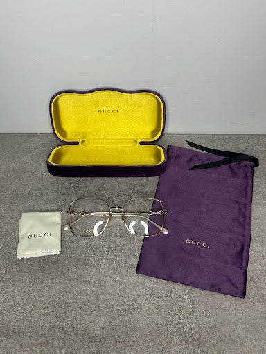 Gucci GG0883OA – Złote Oprawki Optyczne z Detalem Horsebit