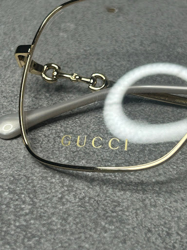 Gucci GG0883OA – Złote Oprawki Optyczne z Detalem Horsebit